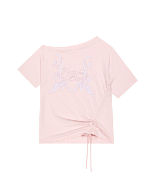 SAESO FAIRY ONE SHOULDER T-SHIRT PINK - 3 COLORS PINK