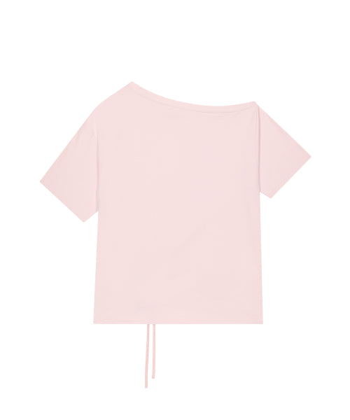 SAESO FAIRY ONE SHOULDER T-SHIRT PINK - 3 COLORS PINK