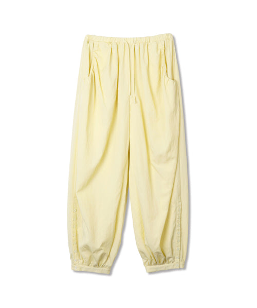 BUTTON DETAIL SHIRRING PANTS - 3 COLORS BUTTER