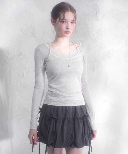 BRYN SEE-THROUGH HALTER NECK SLEEVELESS - 6 COLORS BLACK