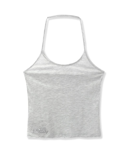 BRYN SEE-THROUGH HALTER NECK SLEEVELESS - 6 COLORS BLACK