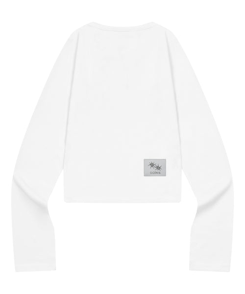 RUBEN SLIT V-NECK LONG SLEEVE TEE - 3 COLORS BLACK