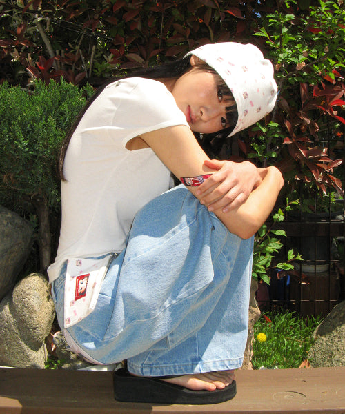 RONRON BETTY BOOP RIBBON BOAT NECK TEE - 2 COLORS WHITE