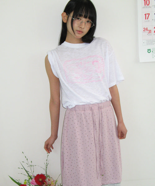 RONRON BETTY BOOP FAIRY SLUB BASIC FIT TEE WHITE