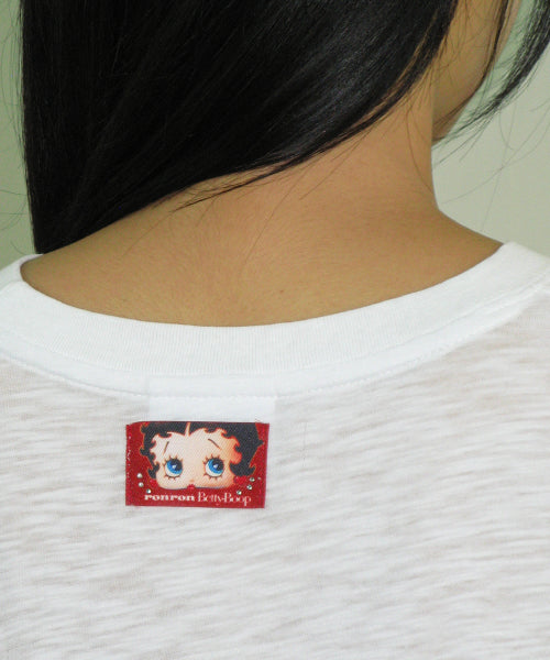 RONRON BETTY BOOP FAIRY SLUB BASIC FIT TEE WHITE