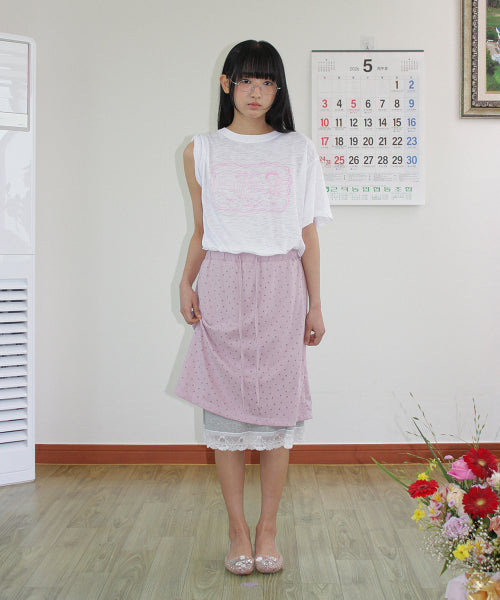 RONRON BETTY BOOP FAIRY SLUB BASIC FIT TEE WHITE