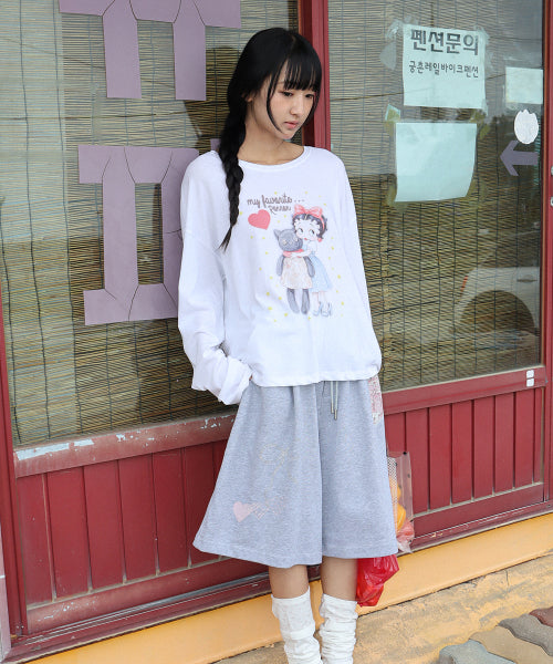 RONRON BETTY BOOP CAT PLUSH LONG SLEEVE - 2 COLORS WHITE
