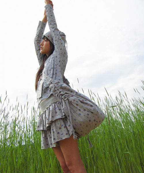 RONRON BETTY BOOP PATTERN SLIM CARDIGAN - 2 COLORS GREY