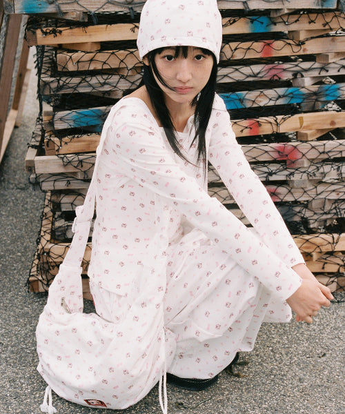 RONRON BETTY BOOP PATTERN SLIM CARDIGAN - 2 COLORS WHITE