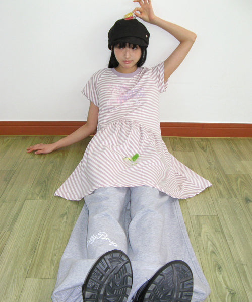RONRON BETTY BOOP PRINCESS UNICORN STRIPE DRESS - 2 COLORS PURPLE