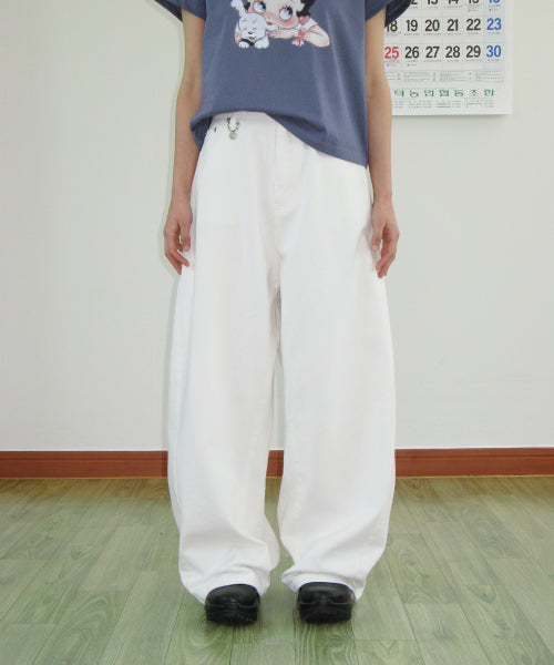 RONRON BETTY BOOP HEART POCKET DENIM WHITE