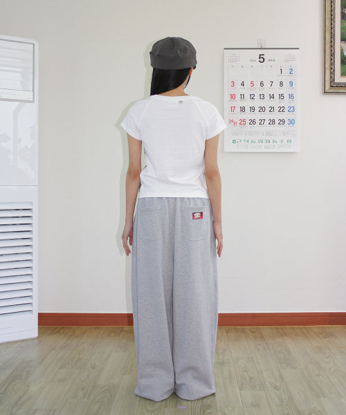 RONRON BETTY BOOP LETTERING SWEAT JOGGER PANTS - 2 COLORS GREY