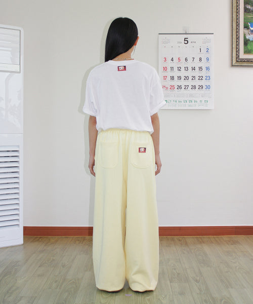 RONRON BETTY BOOP LETTERING SWEAT JOGGER PANTS SOFT - 2 COLORS YELLOW
