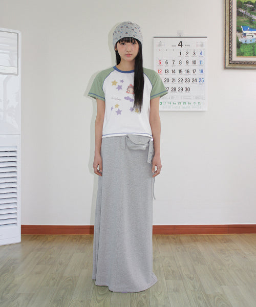 RONRON BETTY BOOP PATTERN STRING BEANIE - 2 COLORS GREY