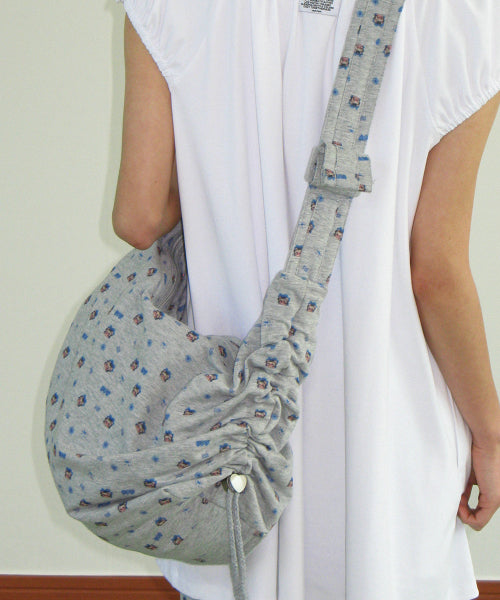 RONRON BETTY BOOP PATTERN STRING CROSS BAG - 2 COLORS GREY