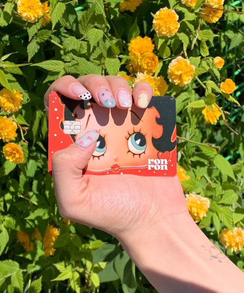 RONRON BETTY BOOP CUSTOM REMOVABLE CARD STICKER PACK AS SHOWN