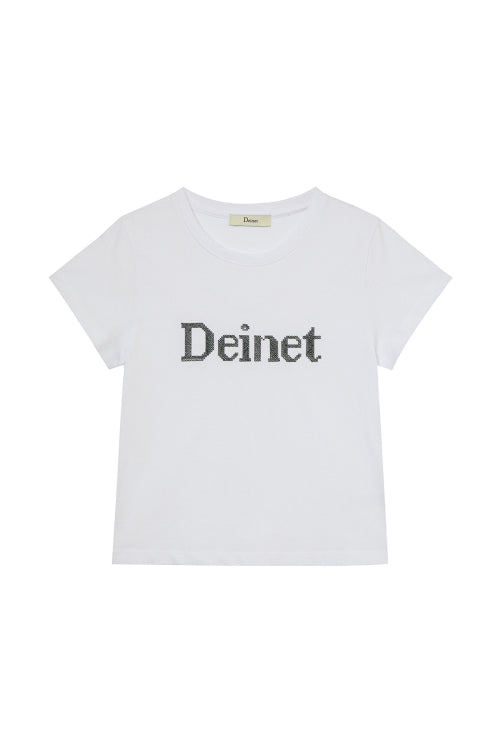 NEEDLE POINT T SHIRT - 4 COLORS WHITE