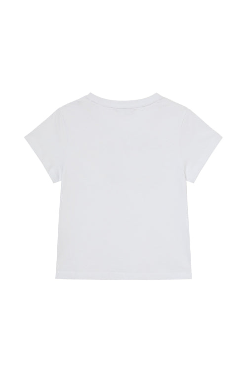 NEEDLE POINT T SHIRT - 4 COLORS WHITE