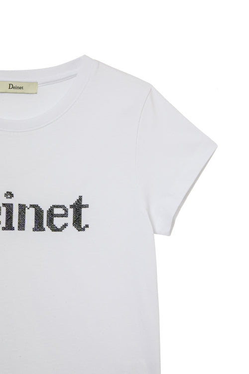 NEEDLE POINT T SHIRT - 4 COLORS WHITE