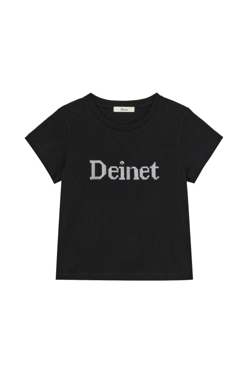 NEEDLE POINT T SHIRT - 4 COLORS BLACK