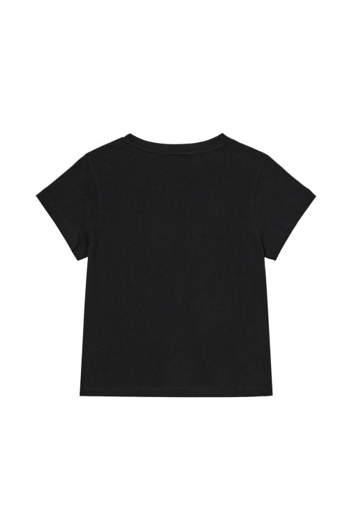NEEDLE POINT T SHIRT - 4 COLORS BLACK