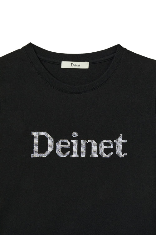 NEEDLE POINT T SHIRT - 4 COLORS BLACK