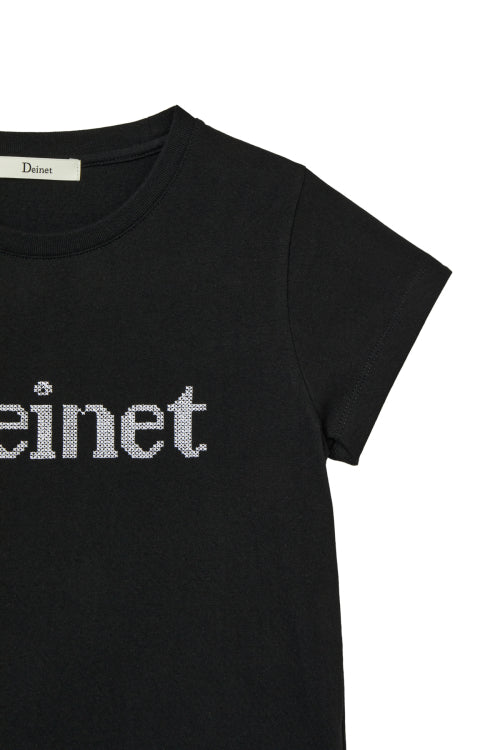 NEEDLE POINT T SHIRT - 4 COLORS BLACK
