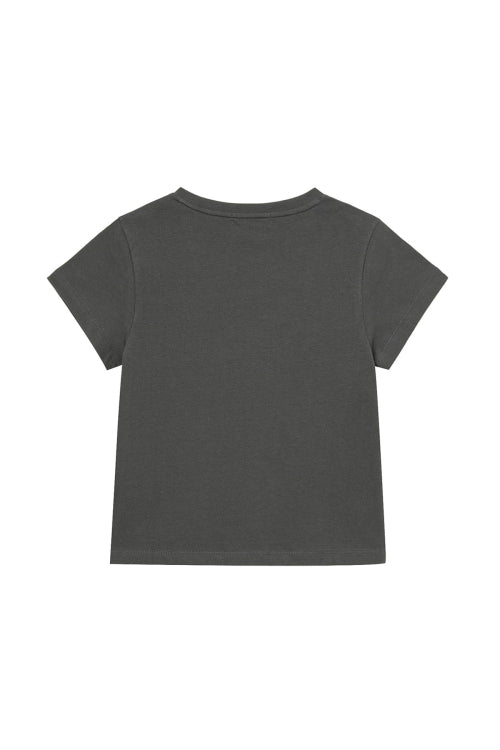 NEEDLE POINT T SHIRT - 4 COLORS CHARCOAL