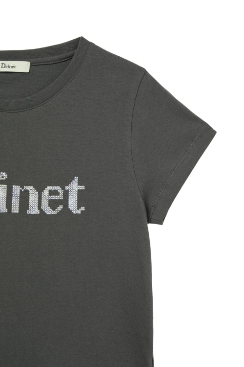 NEEDLE POINT T SHIRT - 4 COLORS CHARCOAL