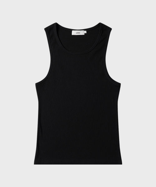 2PACK ESSENTIAL RIBBED SLEEVELESS TOP - 4 COLORS BLACK