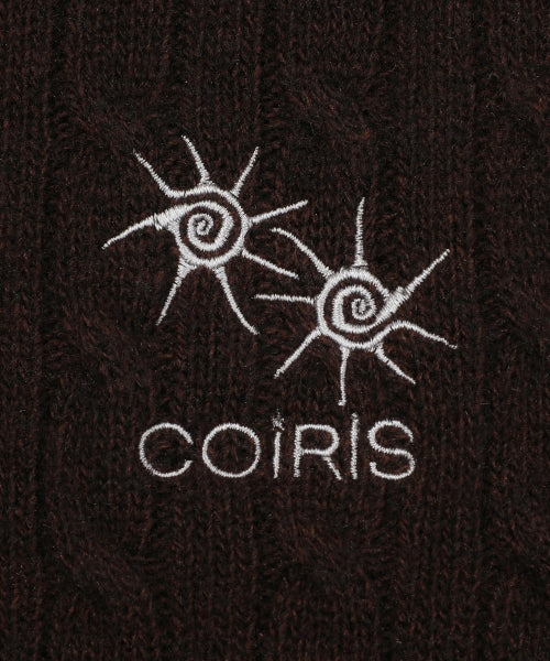 SMALL LOGO SHORT SLEEVE KNIT - 2 COLORS CHARCOAL