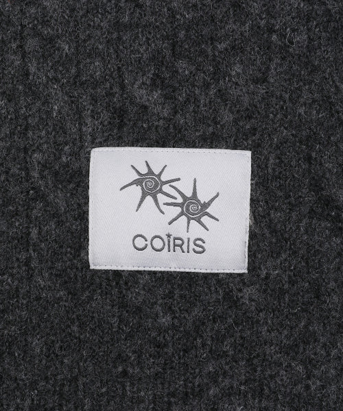 SMALL LOGO SHORT SLEEVE KNIT - 2 COLORS CHARCOAL