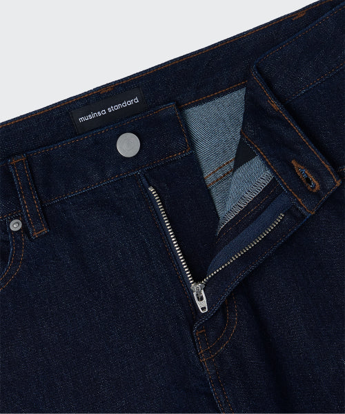 WOMENS ESSENTIAL STRAIGHT DENIM PANTS #韓韶禧同款! - 3 COLORS INDIGO