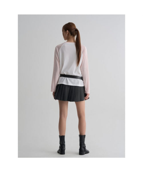 COLOR BLOCK RAGLAN JERSEY TOP - 2 COLORS PINK