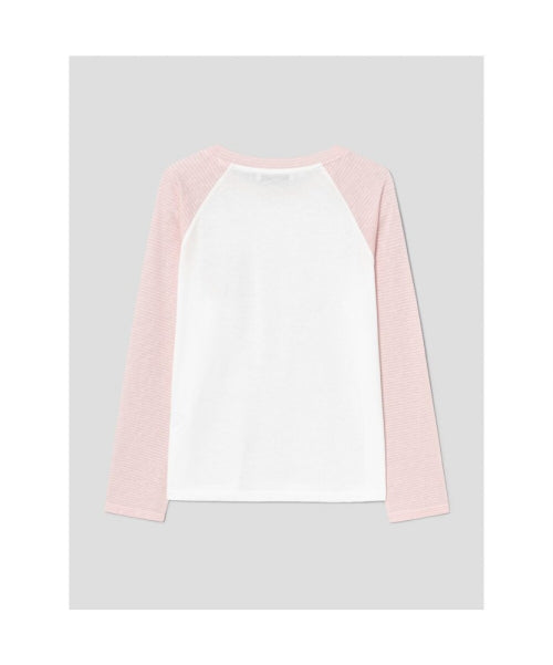 COLOR BLOCK RAGLAN JERSEY TOP - 2 COLORS PINK