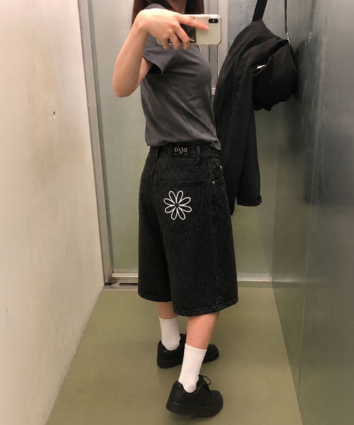 STRIPE PANTS BLACK