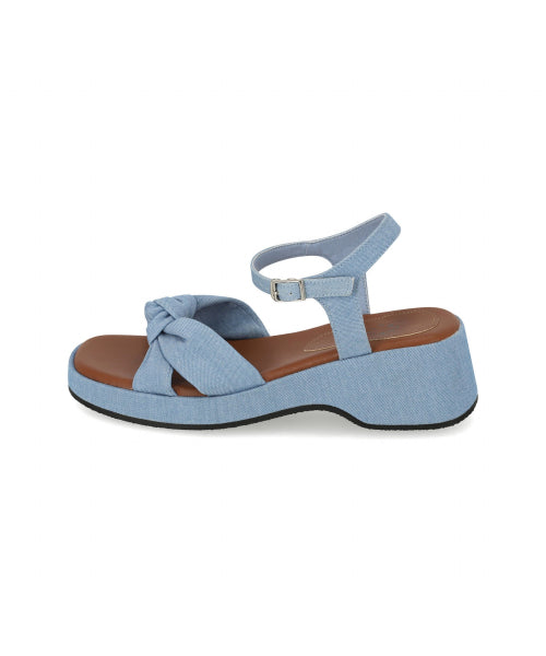 BOW DETAIL PLATFORM SANDAL - 2 COLORS BLACK