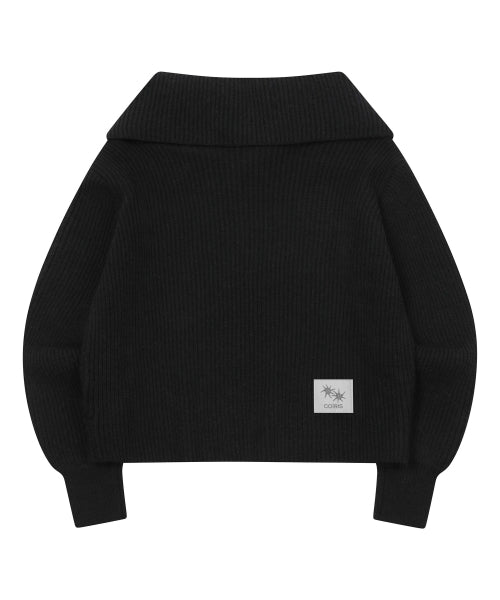 COLLAR KNIT - 3 COLORS BLACK