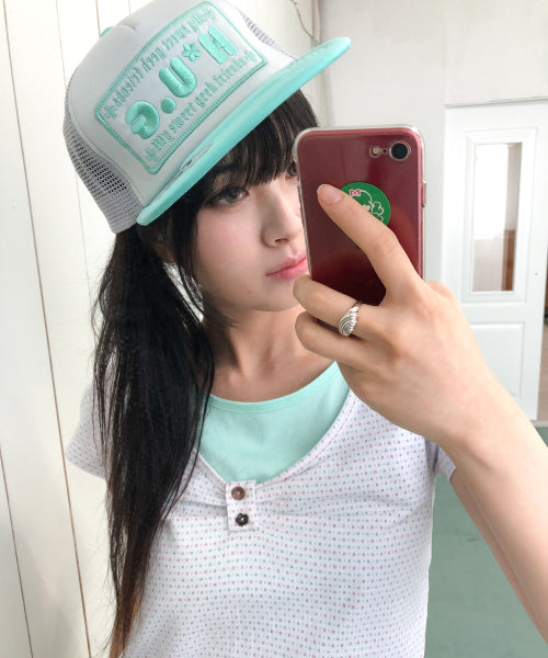 HUG SWEET TRUCKER CAP - 3 COLORS MINT