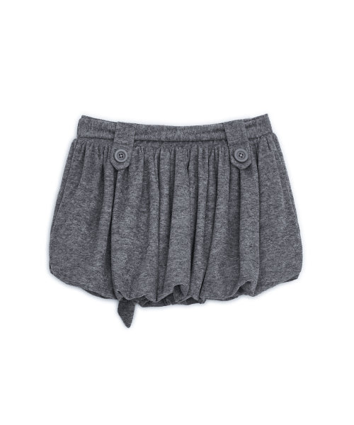 STRAP BALLOON SKIRT - 3 COLORS MELANGE GREY
