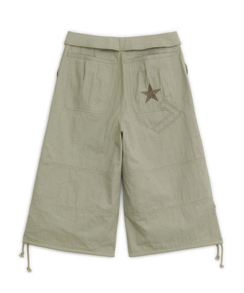 STAR STRAP CAPRI PANTS - 2 COLORS BEIGE