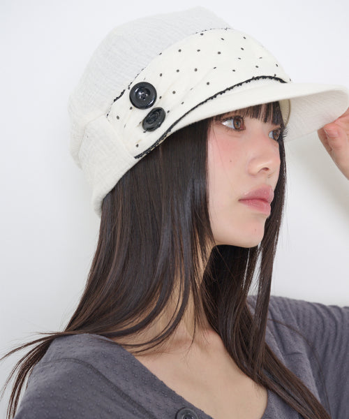 DOT BUTTON IVORY - 2 COLORS IVORY