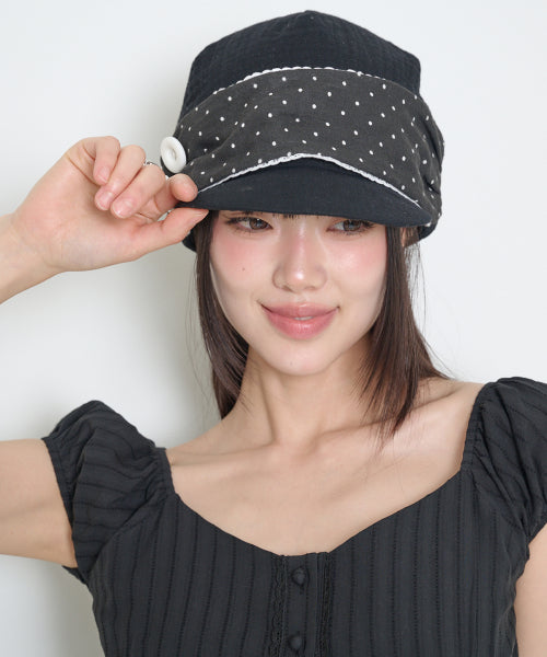 DOT BUTTON IVORY - 2 COLORS BLACK