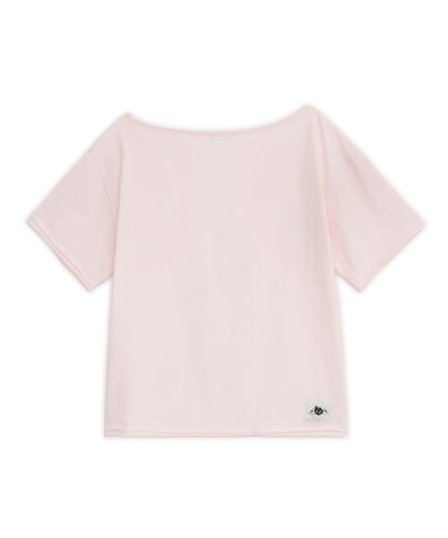 CANDY BUTTON LOOSE TEE - 2 COLORS PINK
