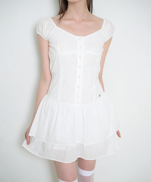 PUFF DRESS WHITE - 3 COLORS WHITE