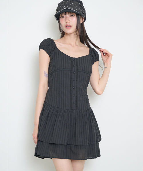 PUFF DRESS WHITE - 3 COLORS BLACK