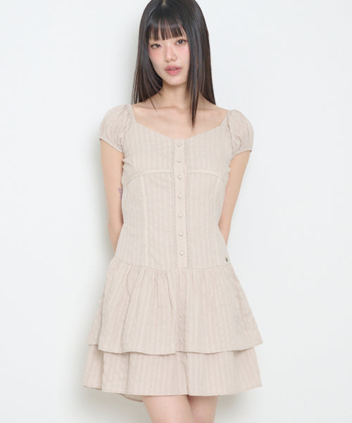 PUFF DRESS WHITE - 3 COLORS BEIGE