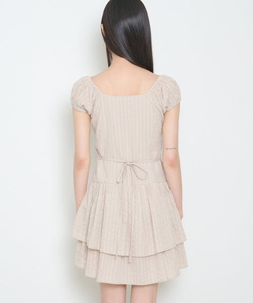 PUFF DRESS WHITE - 3 COLORS BEIGE
