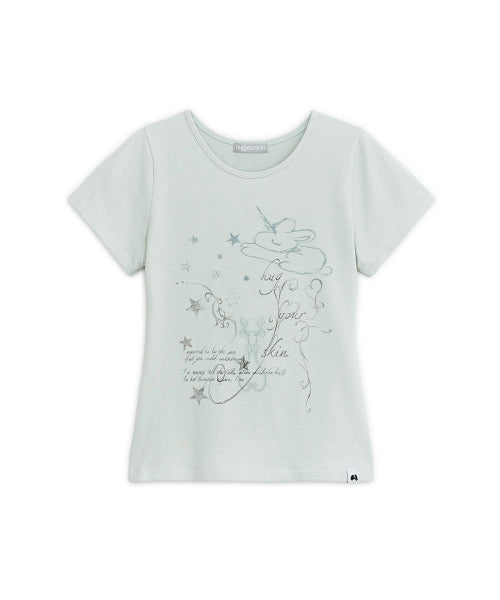 UNICORN DRAWING TEE - 3 COLORS BLUE