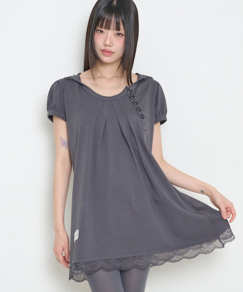 LACE DRESS - 4 COLORS CHARCOAL